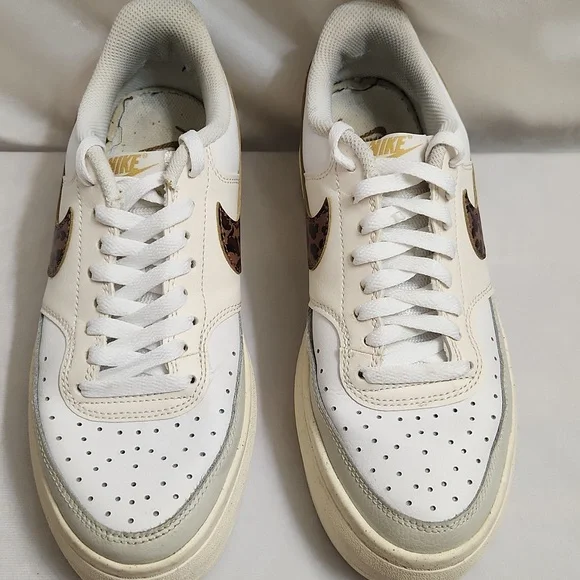 Nike Court Vision Alta Leopard Print Low Lace-up Sneakers (Size 9) - Picture 4 of 13